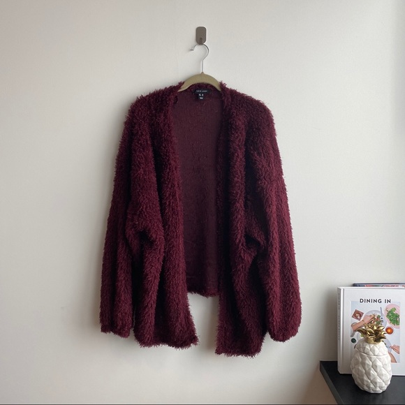 new look red cardigan
